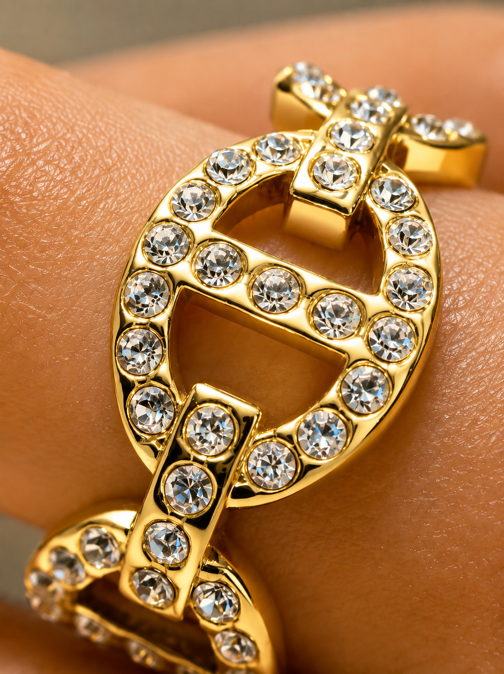 Pave Luxe Ring 14K Gold Plated