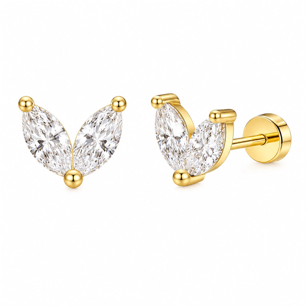 Luna Leaf Piercing 14K Vergoldet