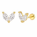 Luna Leaf Piercing 14K Vergoldet