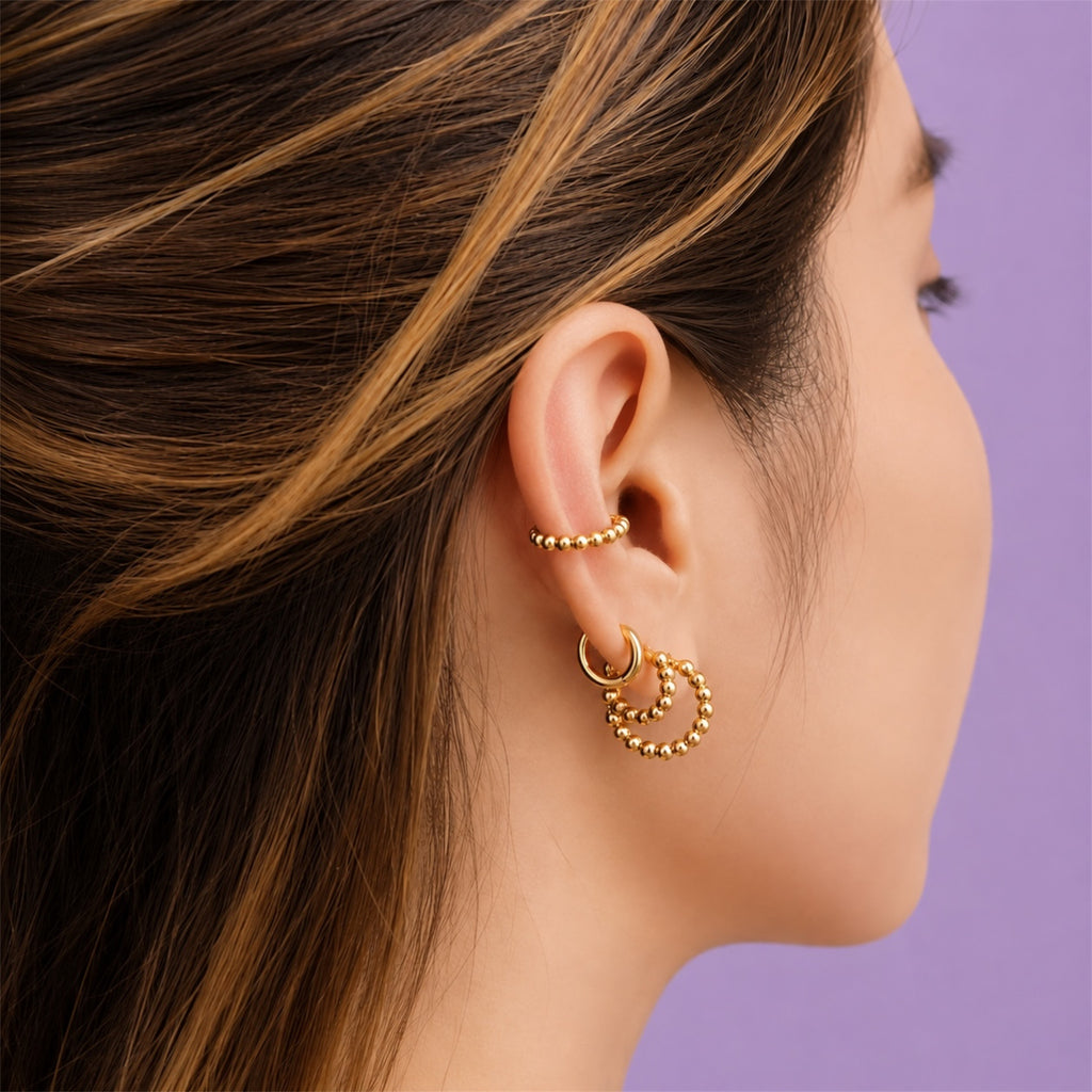 Aurora Hoops 14K Vergoldet
