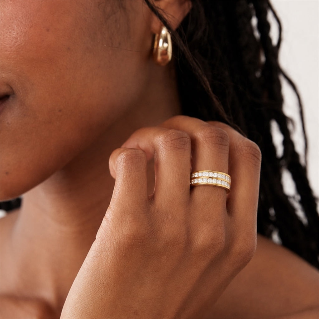 Trinity Luxe Ring 18K vergoldet