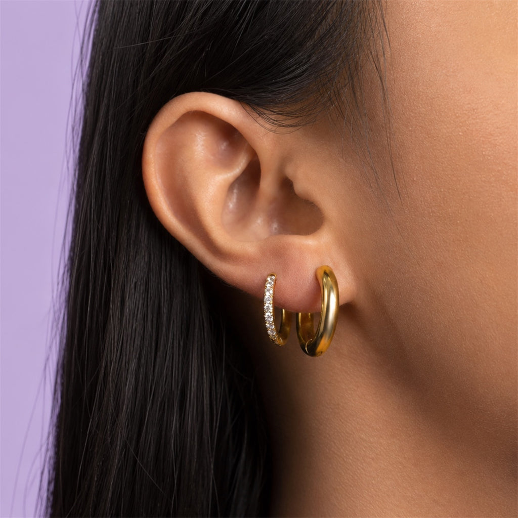 Lumi Hoops Ohrringe 14K vergoldet