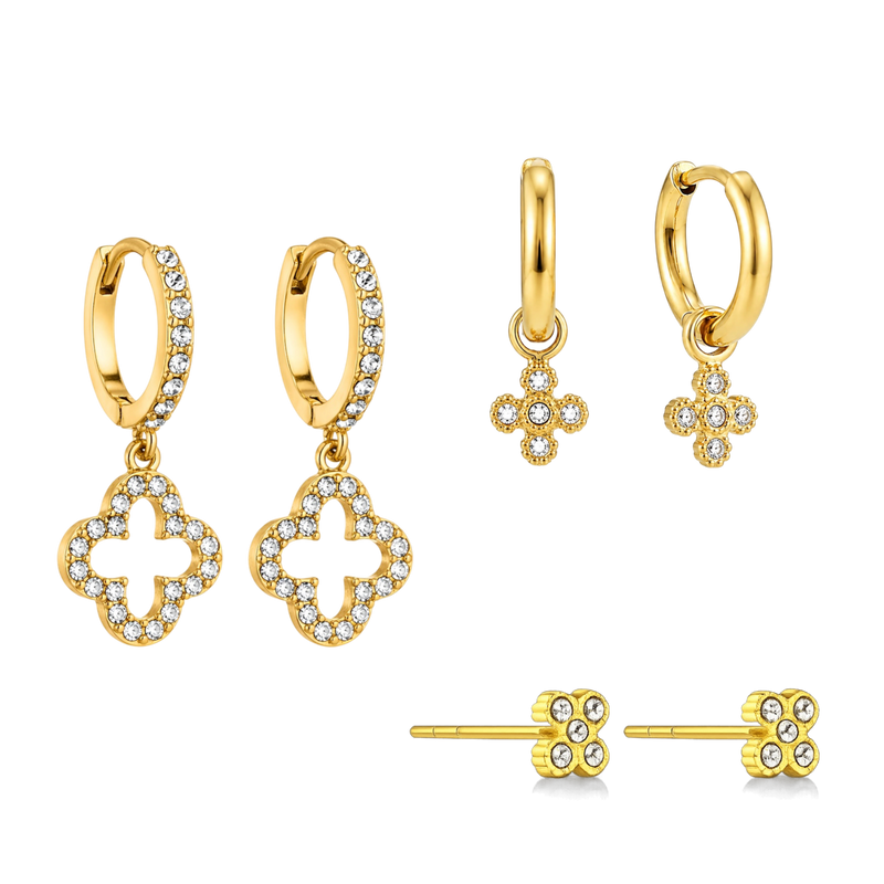 Lucky Ohrringset - 14K Vergoldet