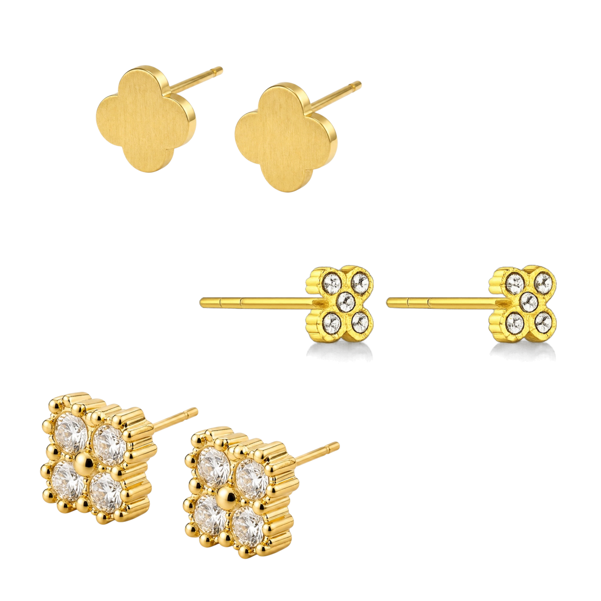 Lucky Ohrringset - 14K Vergoldet