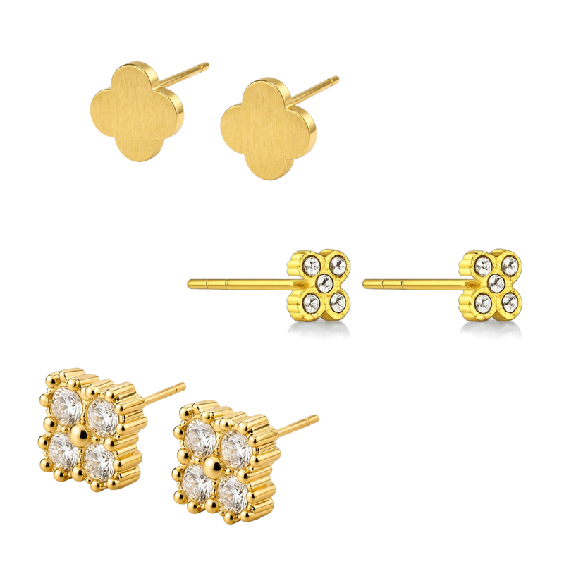 Lucky Ohrringset - 14K Vergoldet