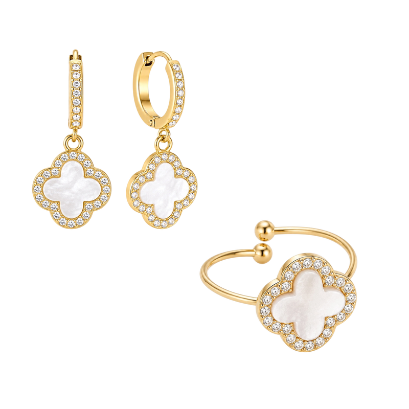 Lucky Blossom Schmuckset -14K vergoldet