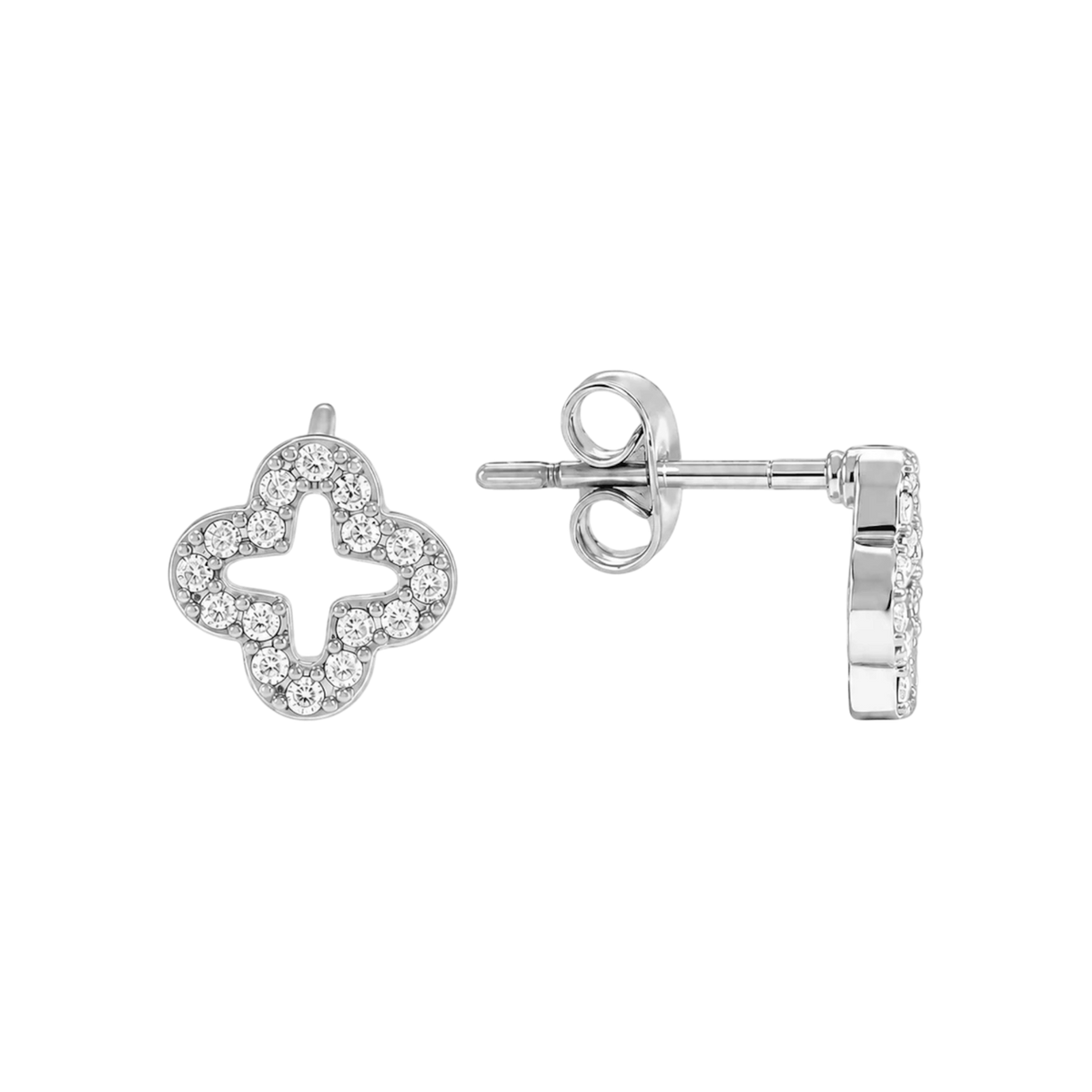 Pave Lucky Ohrstecker - 14K Vergoldet
