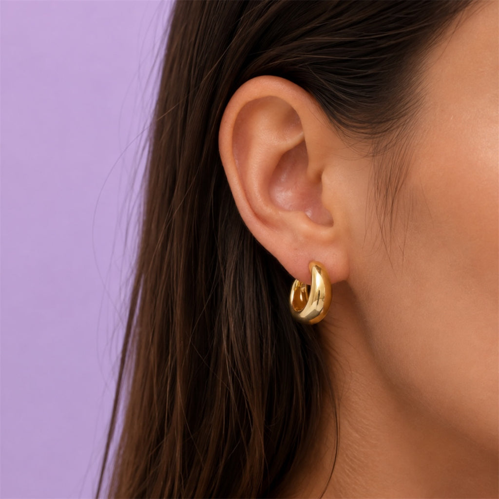 Aura Hoop Ohrringe 18K vergoldet