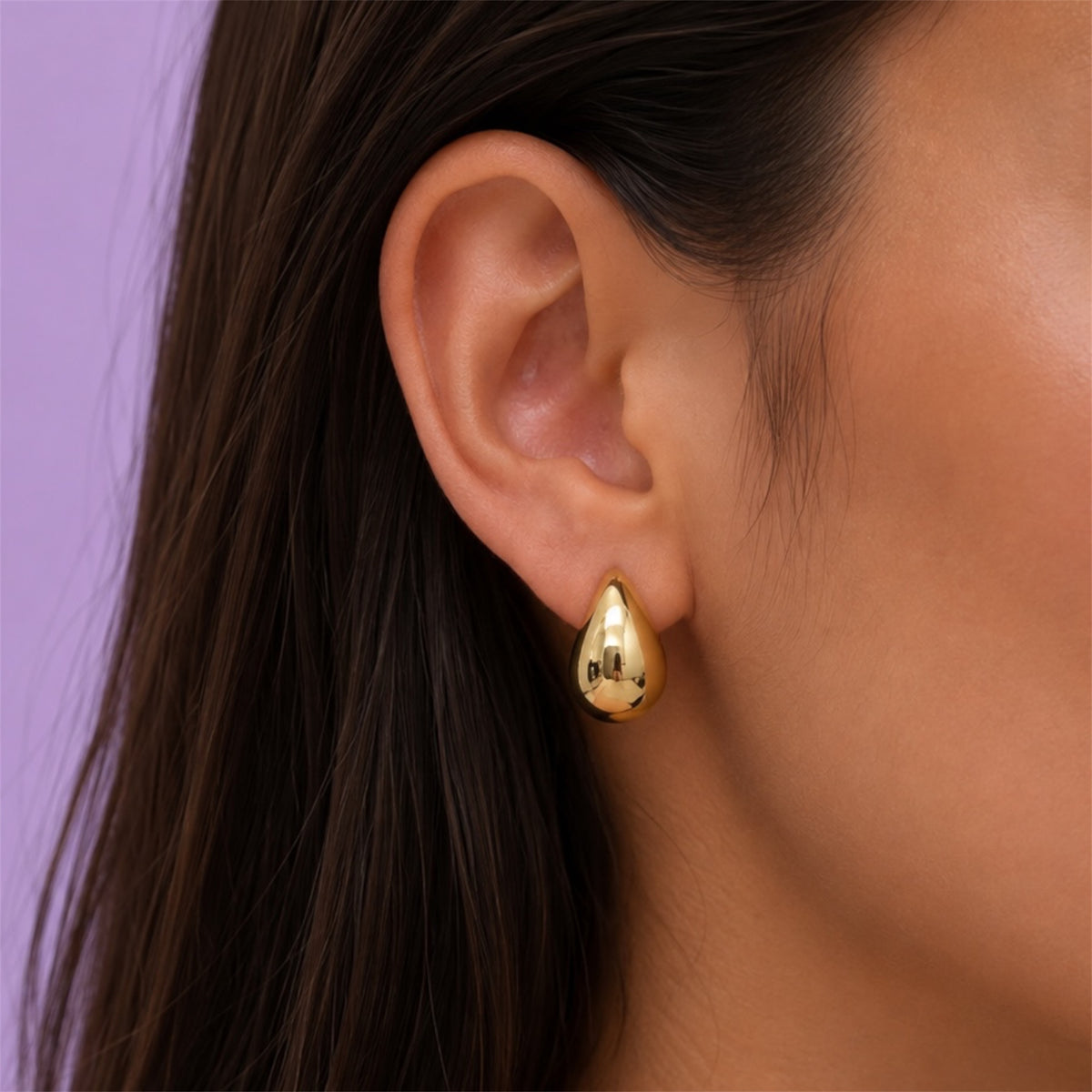 Aura Hoop Ohrringe 18K vergoldet