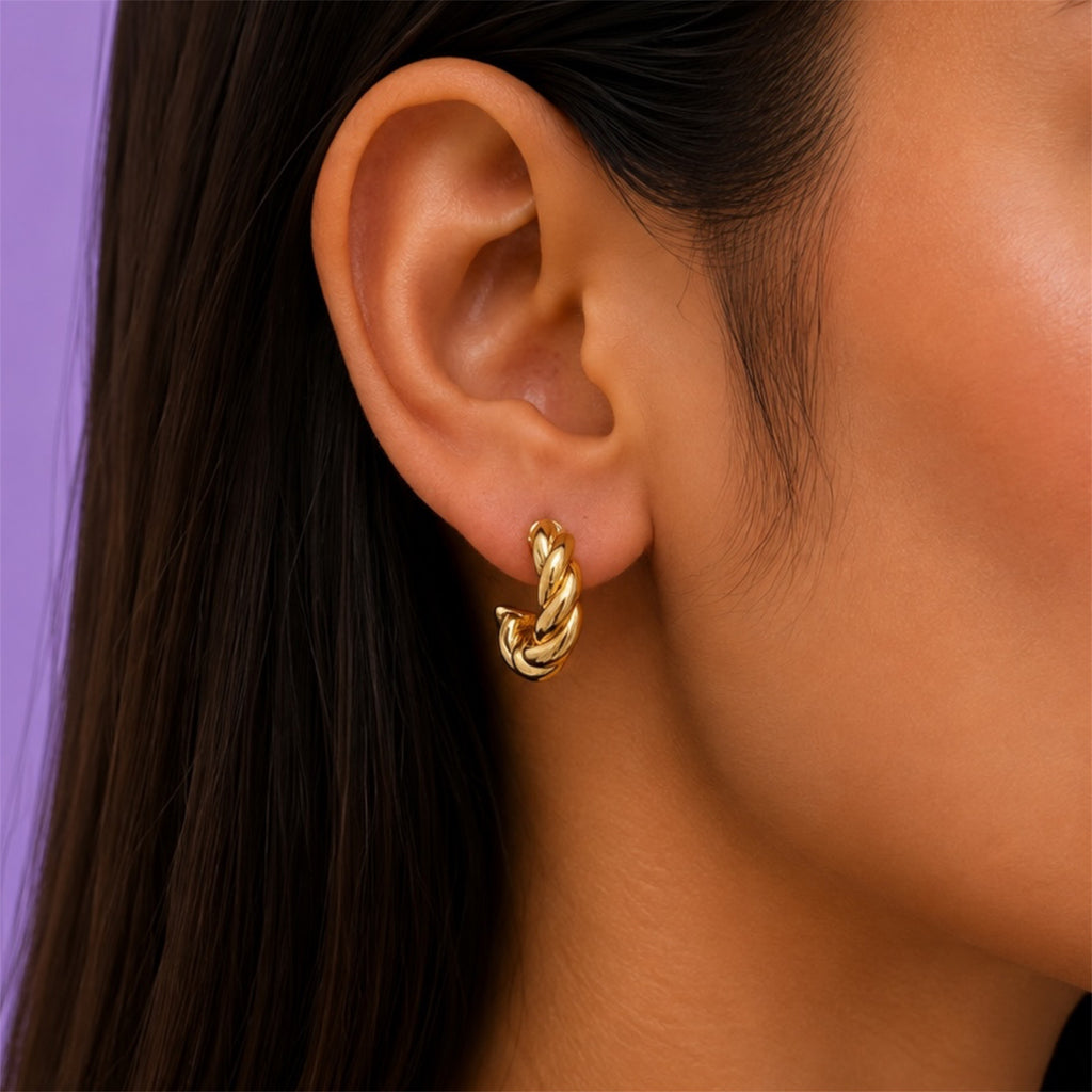 Twirl Luxe Ohrringe 18K vergoldet