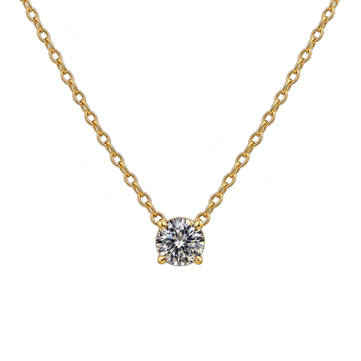 Luna Clover Necklace 14K Gold Plated