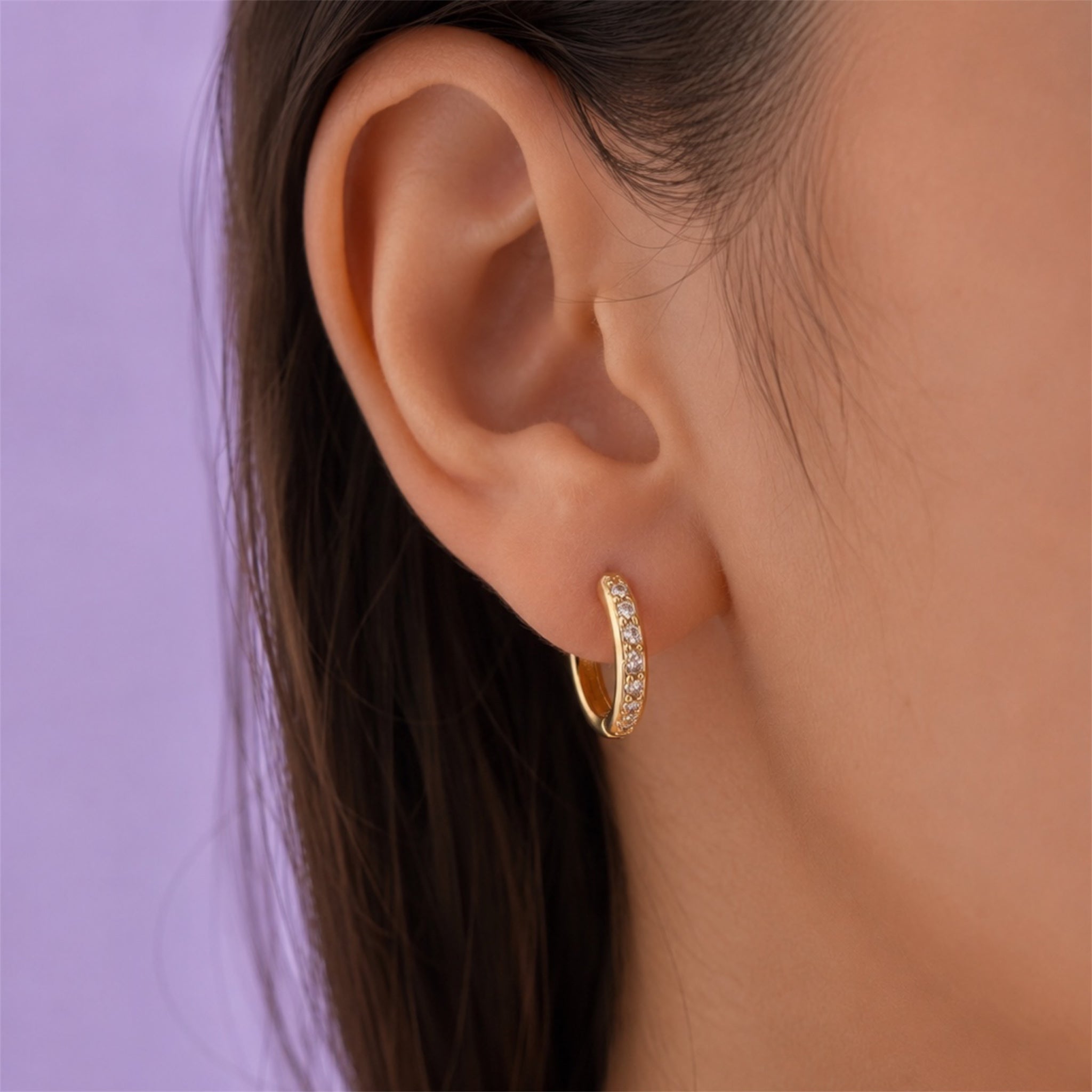 Crystal Glow Ohrringe 18K vergoldet