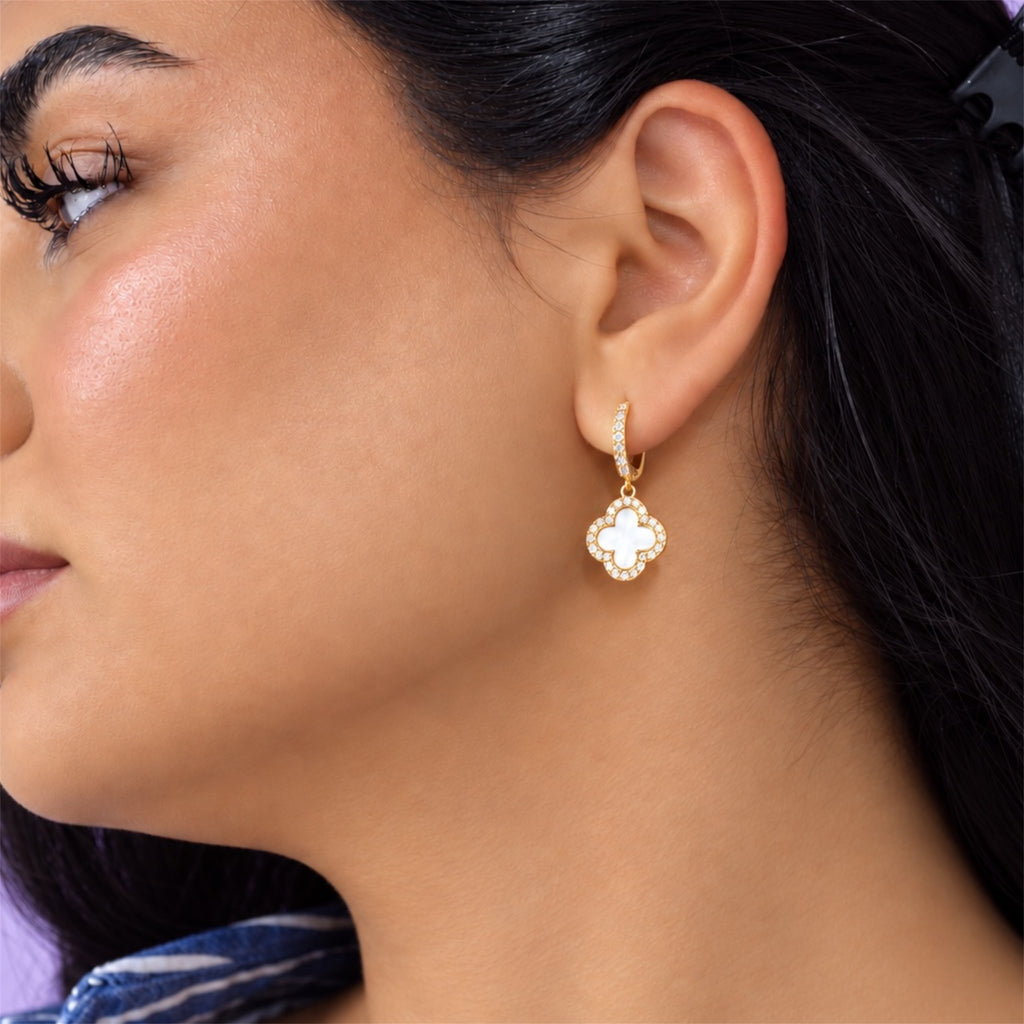 Lucky Blossom Royale Ohrringe - 14K Vergoldet