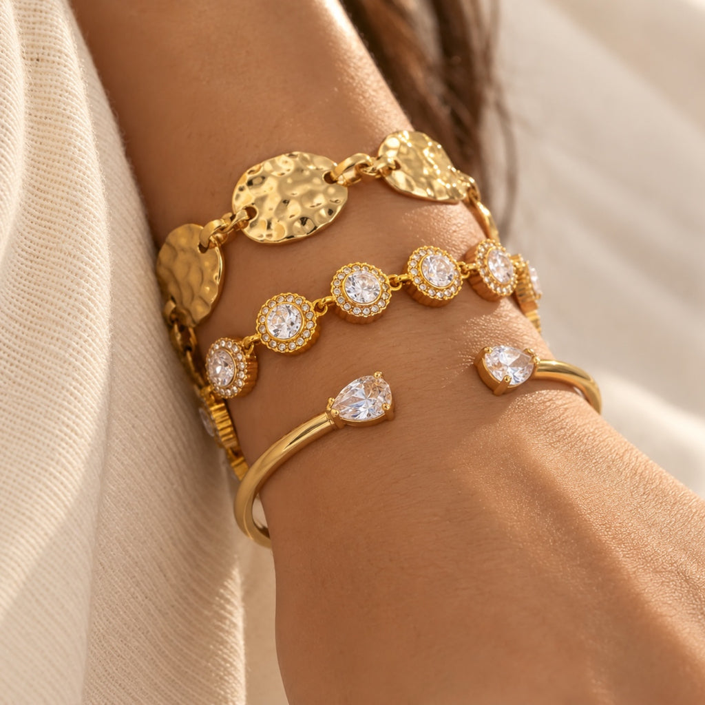 Crystal Glow Armband 18K Vergoldet