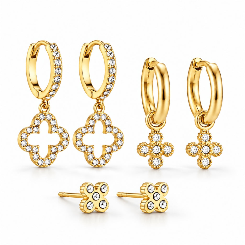 Lucky Ohrringset - 14K Vergoldet
