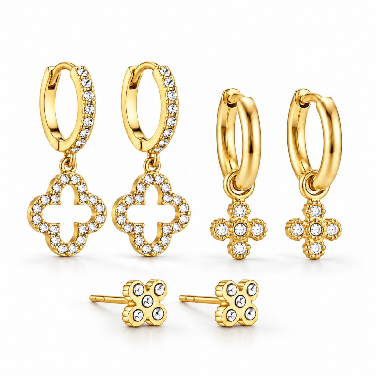 Lucky Ohrringset - 14K Vergoldet