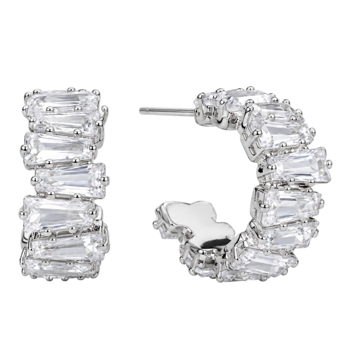 Amélie Baguette Hoops Ohrringe - 14K vergoldet
