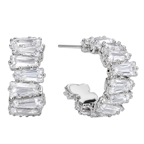 Amélie Baguette Hoops Ohrringe - 14K vergoldet