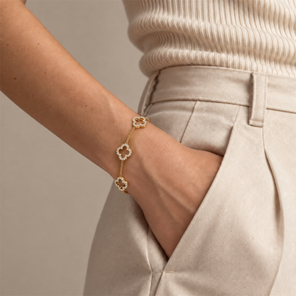 Lucky Leaf 14K vergoldet
