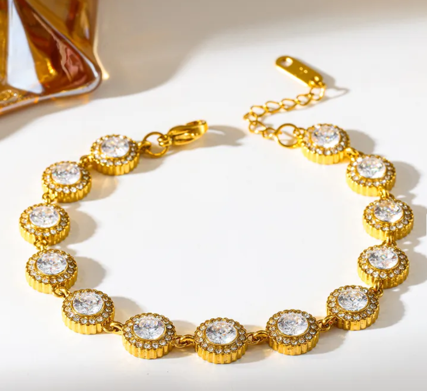Crystal Glow Armband 18K Vergoldet