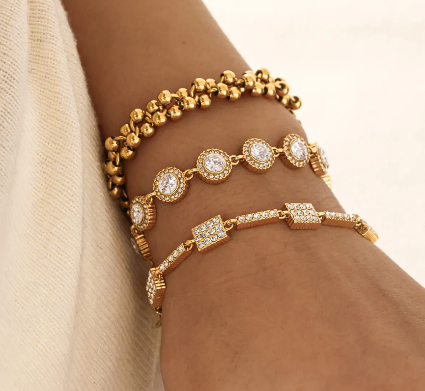 Crystal Glow Armband 18K Vergoldet