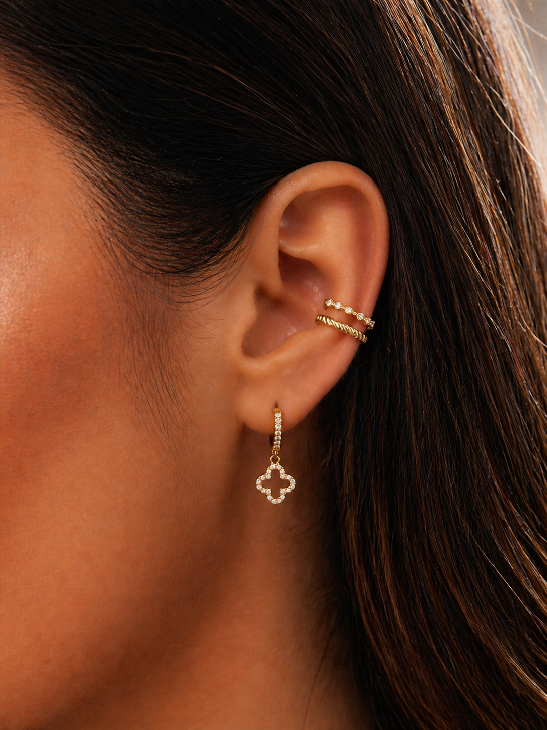 Lucky Ohrringset - 14K Vergoldet
