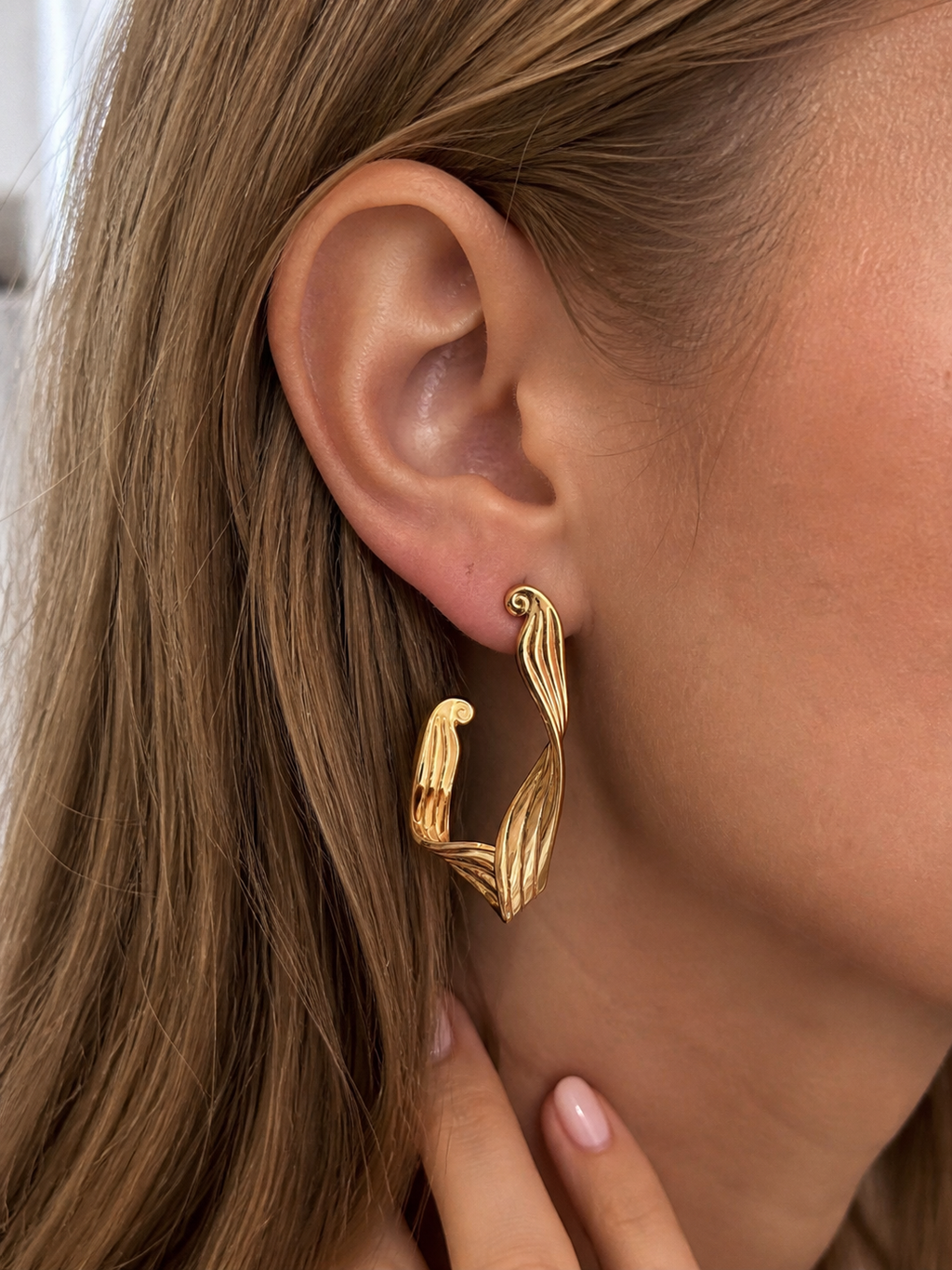 Golden Flow Curve 14K vergoldet