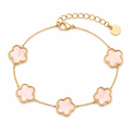 Pink Lucky Clover 14K vergoldet